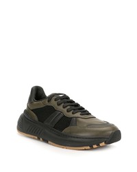 Мужские оливковые кроссовки от Bottega Veneta