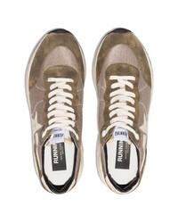 Мужские оливковые кроссовки от Golden Goose