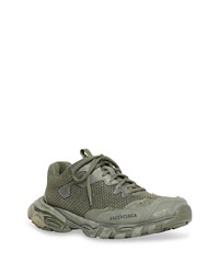 Мужские оливковые кроссовки от Balenciaga