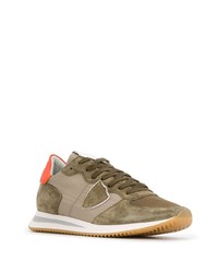 Мужские оливковые кроссовки от Philippe Model Paris