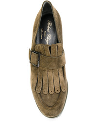 Женские оливковые лоферы от Robert Clergerie