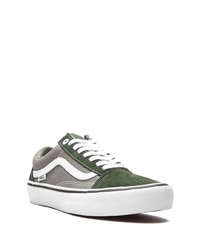 Мужские оливковые низкие кеды из плотной ткани от Vans