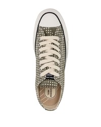 Мужские оливковые низкие кеды из плотной ткани от Converse