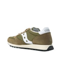 Мужские оливковые низкие кеды от Saucony