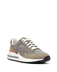 Мужские оливковые низкие кеды от BOSS