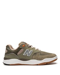 Мужские оливковые низкие кеды от New Balance