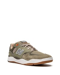 Мужские оливковые низкие кеды от New Balance