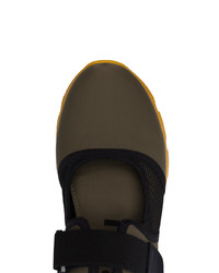 Мужские оливковые низкие кеды от Marni