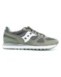 Мужские оливковые низкие кеды от Saucony