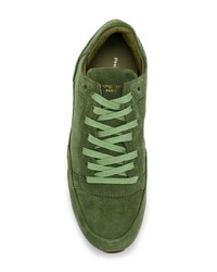 Женские оливковые низкие кеды от Philippe Model