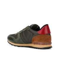 Мужские оливковые низкие кеды от Valentino