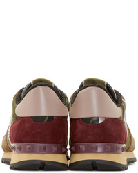 Мужские оливковые низкие кеды от Valentino