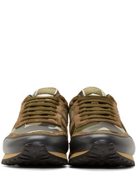 Мужские оливковые низкие кеды от Valentino