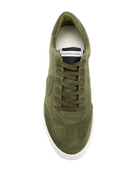 Мужские оливковые низкие кеды от Philippe Model
