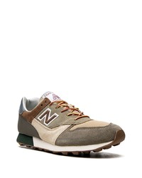 Мужские оливковые низкие кеды от New Balance