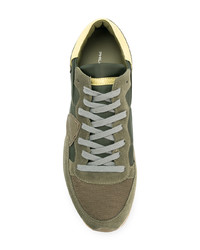 Мужские оливковые низкие кеды от Philippe Model