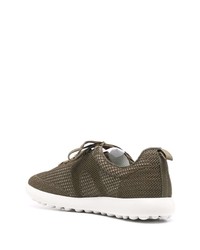 Мужские оливковые низкие кеды от Camper