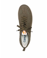 Мужские оливковые низкие кеды от Camper