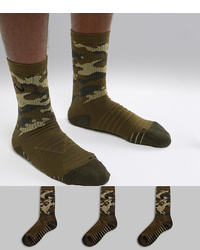 Мужские оливковые носки с камуфляжным принтом от Nike Training