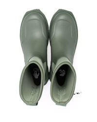Мужские оливковые резиновые ботинки челси от Off-White