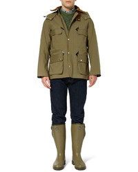 Мужские оливковые резиновые ботинки от Le Chameau