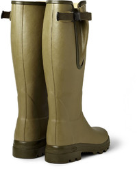Мужские оливковые резиновые ботинки от Le Chameau