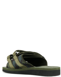 Мужские оливковые сандалии от Suicoke