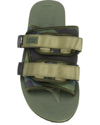 Мужские оливковые сандалии от Suicoke