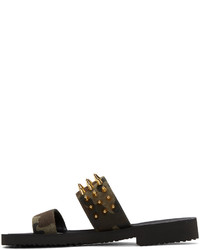 Мужские оливковые сандалии от Giuseppe Zanotti