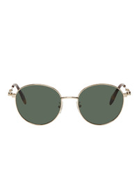 Мужские оливковые солнцезащитные очки от Alexander McQueen
