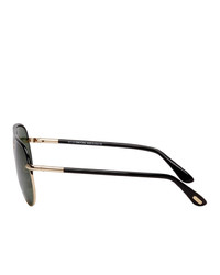 Мужские оливковые солнцезащитные очки от Tom Ford