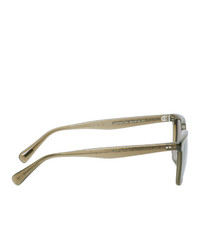 Мужские оливковые солнцезащитные очки от Oliver Peoples