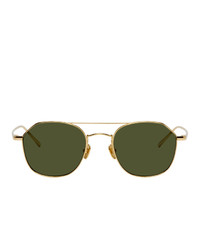 Мужские оливковые солнцезащитные очки от Linda Farrow Luxe