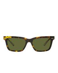 Мужские оливковые солнцезащитные очки от Oliver Peoples The Row