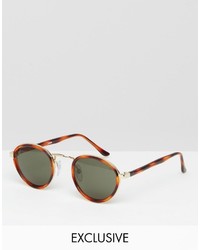 Мужские оливковые солнцезащитные очки от Reclaimed Vintage