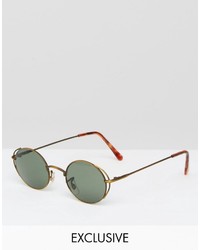Мужские оливковые солнцезащитные очки от Reclaimed Vintage
