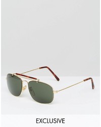 Женские оливковые солнцезащитные очки от Reclaimed Vintage
