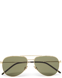 Мужские оливковые солнцезащитные очки от Saint Laurent