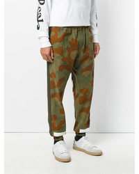 Мужские оливковые спортивные штаны с камуфляжным принтом от Off-White