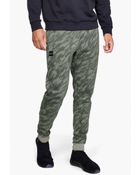 Мужские оливковые спортивные штаны с камуфляжным принтом от Under Armour