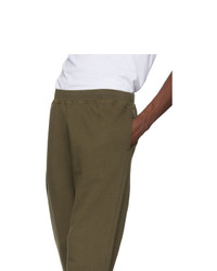 Мужские оливковые спортивные штаны от Sunspel