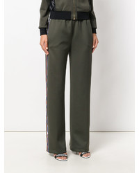 Женские оливковые спортивные штаны от Versace