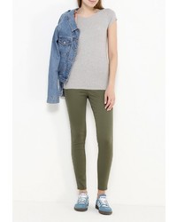 Оливковые узкие брюки от Jennyfer