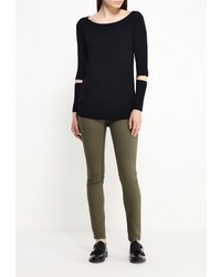 Оливковые узкие брюки от Motivi