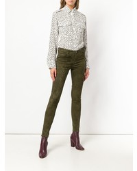 Оливковые узкие брюки от Arma