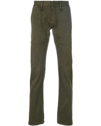 Мужские оливковые хлопковые брюки от Denham Jeans