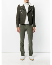 Мужские оливковые хлопковые брюки от Jacob Cohen