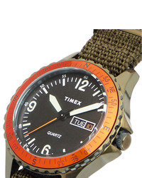 Мужские оливковые часы из плотной ткани от Timex