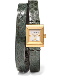 Женские оливковые часы от Gucci