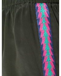 Женские оливковые шелковые шорты от Figue